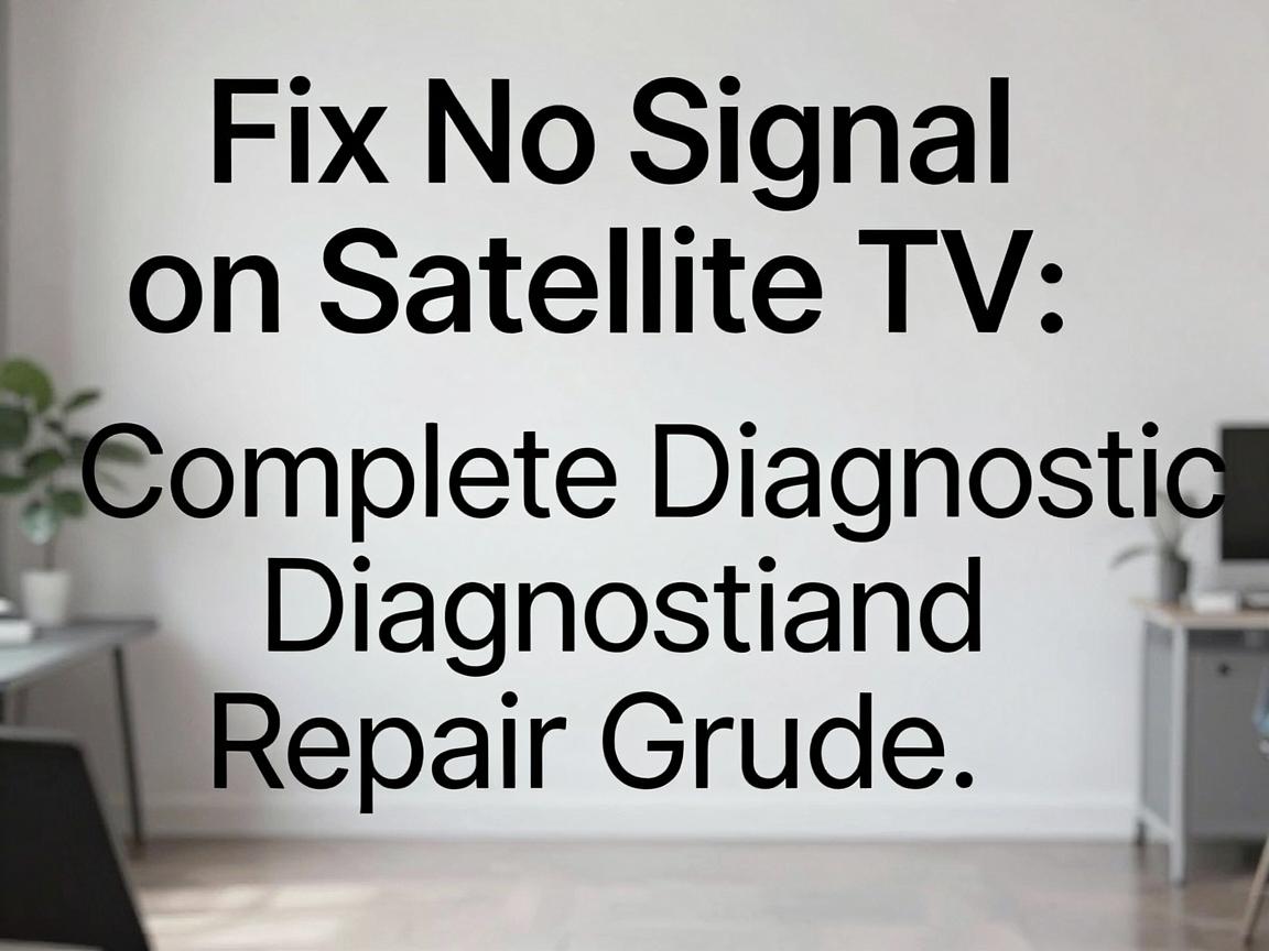 Fix No Signal on Satellite TV: Complete Diagnostic and Repair Guide