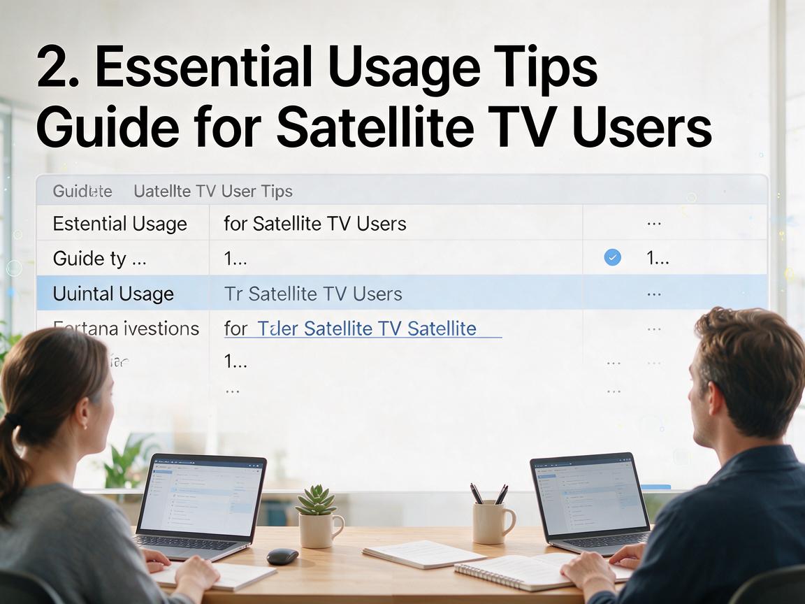 2. Essential Usage Tips Guide for Satellite TV Users